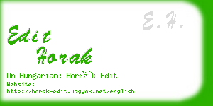 edit horak business card